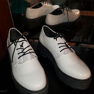 Brand new white and black platforms